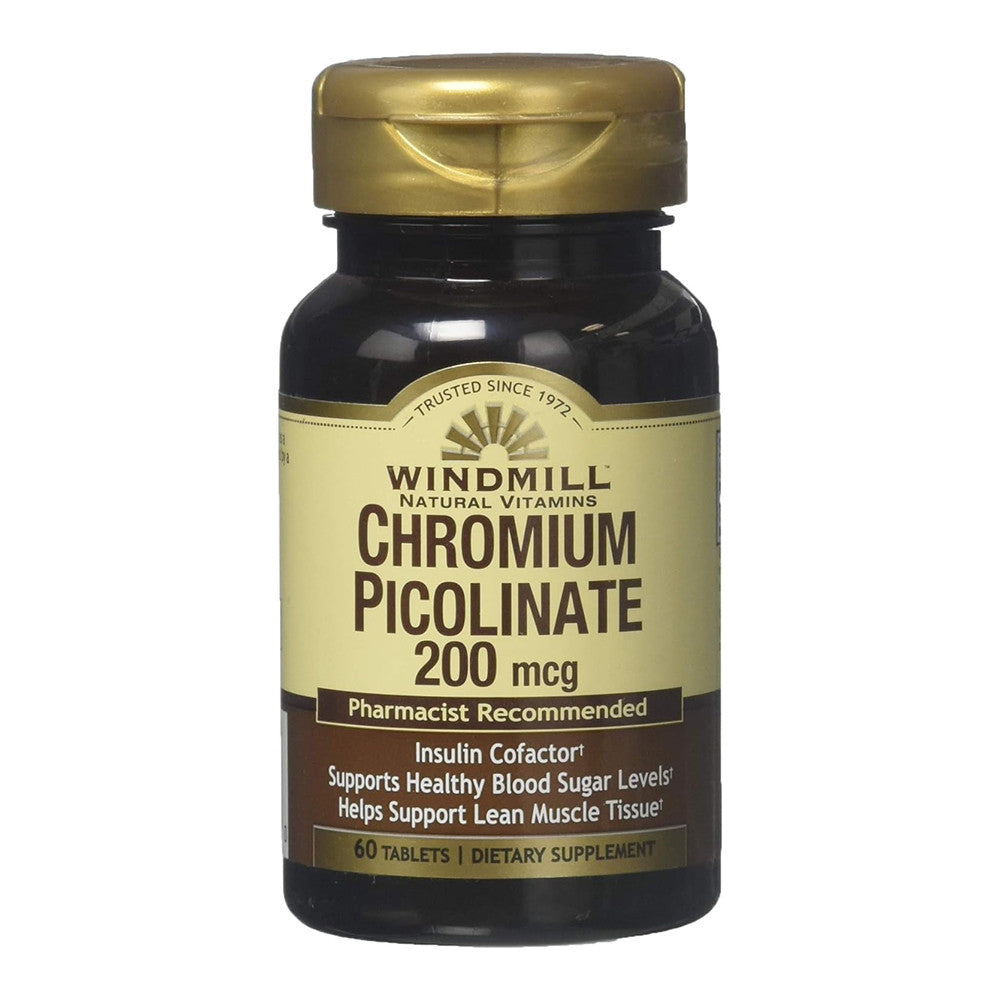 Windmill Chromium Picolinate 500 Mcg Tablets, 60 Ea